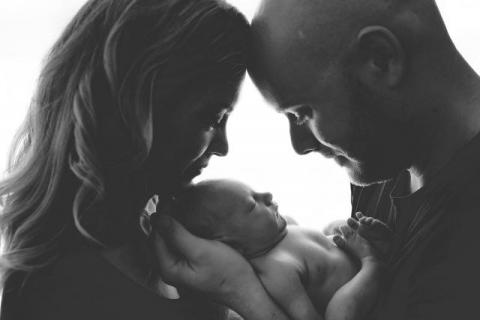 New born baby with Parents